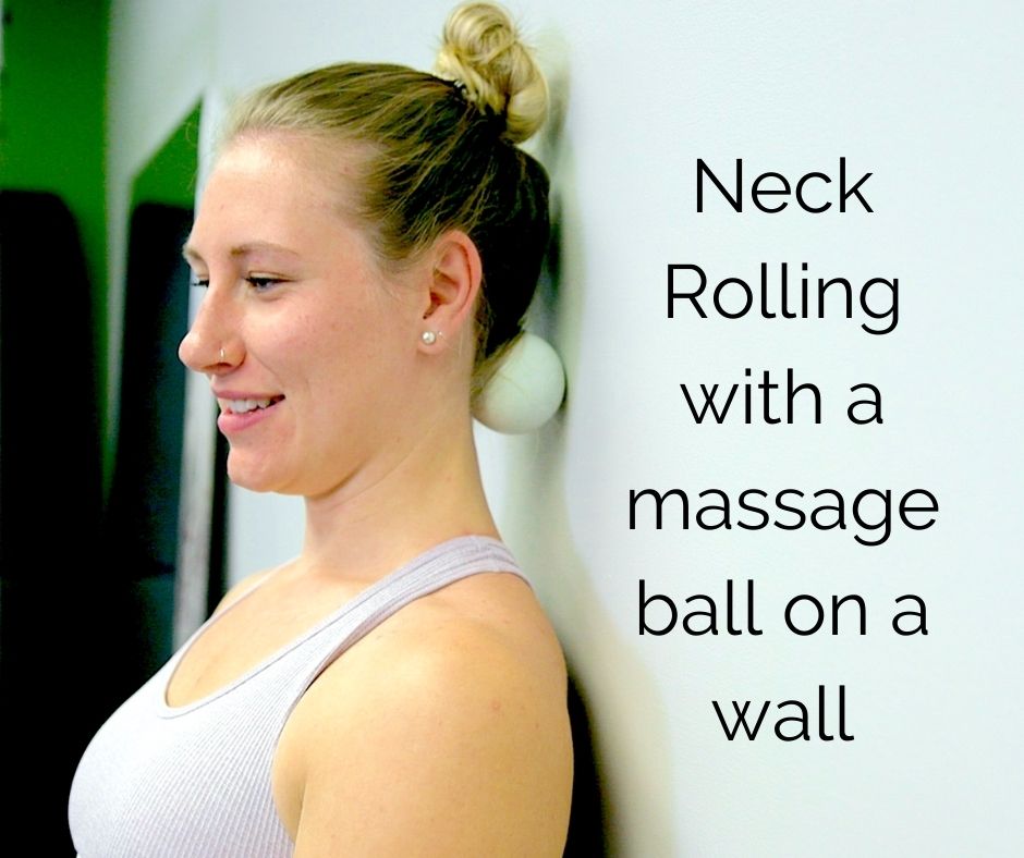 Neck rolling with ball